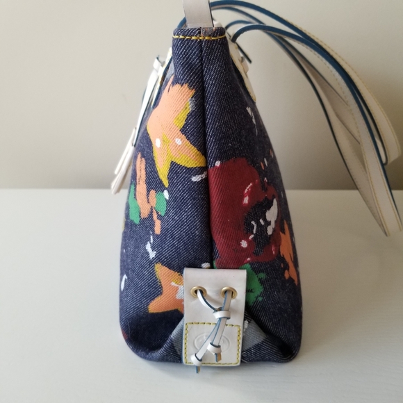 Dooney & Bourke Denim Grafitti Splatter Shoulder Bag - Picture 3 of 16